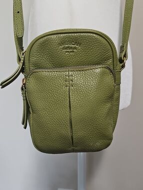 American Leather Co. Cleveland Mini Crossbody Bag – Matcha Green Leather